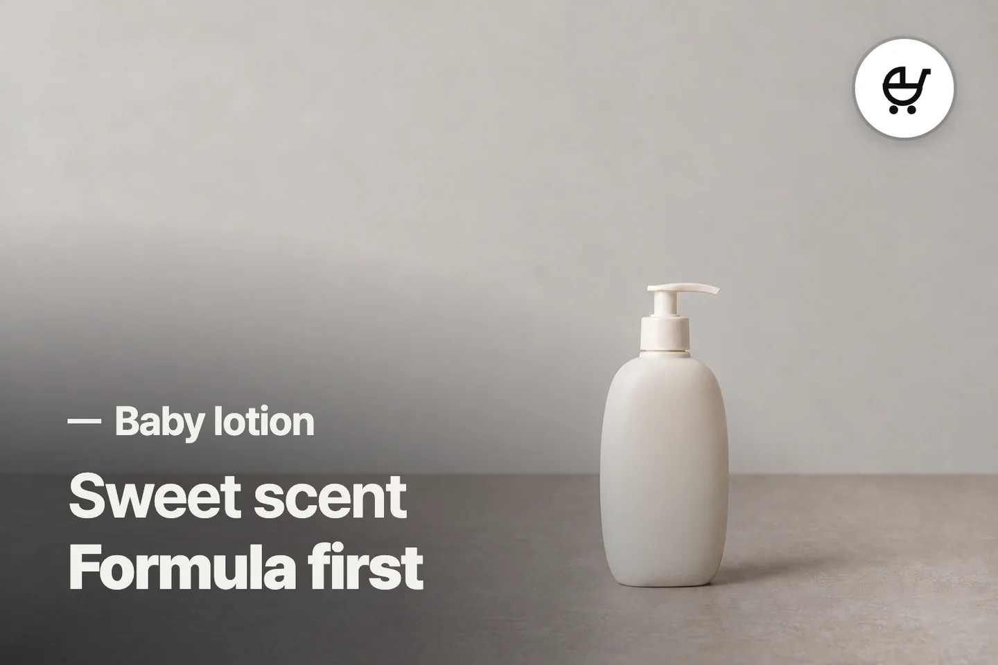 Sweet scent Formula first — Baby lotion (photo is an AI-generated illustration)