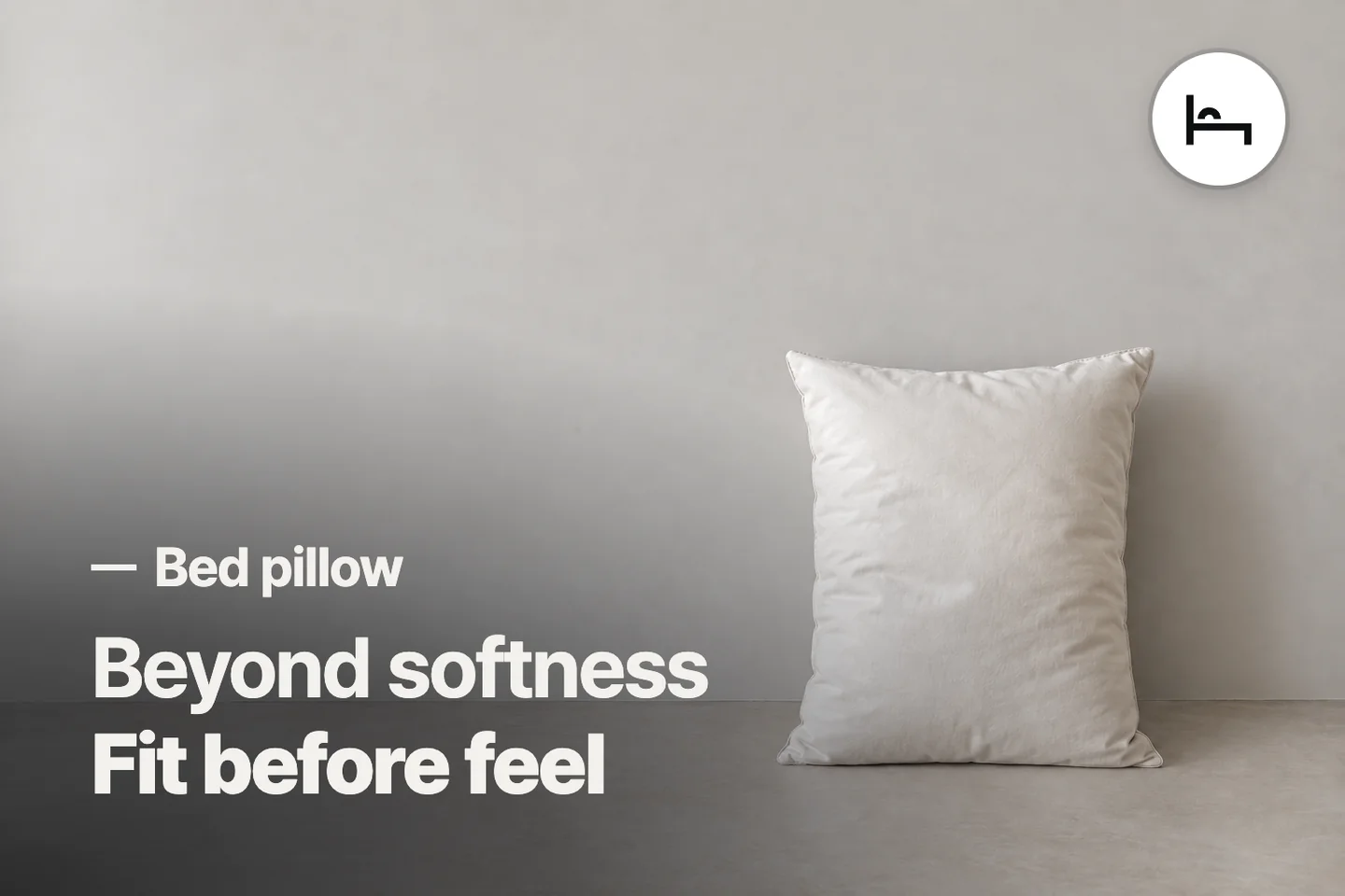 Beyond softness Fit before feel — Bed pillow (photo is an AI-generated illustration)