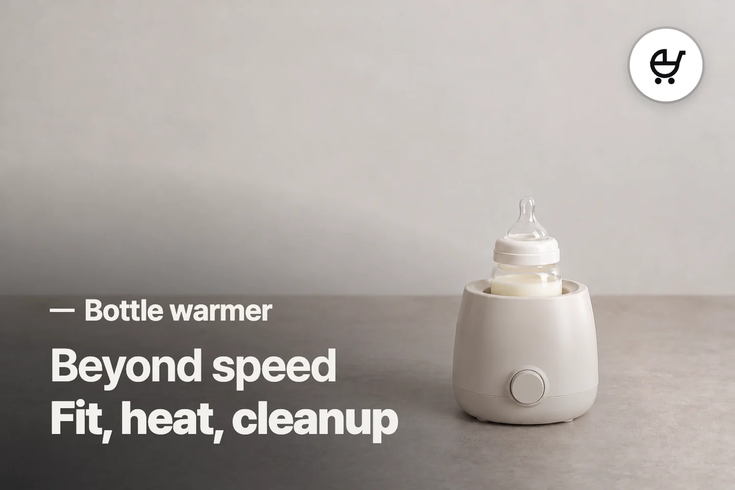 Beyond speed Fit, heat, cleanup — Bottle warmer (photo is an AI-generated illustration)