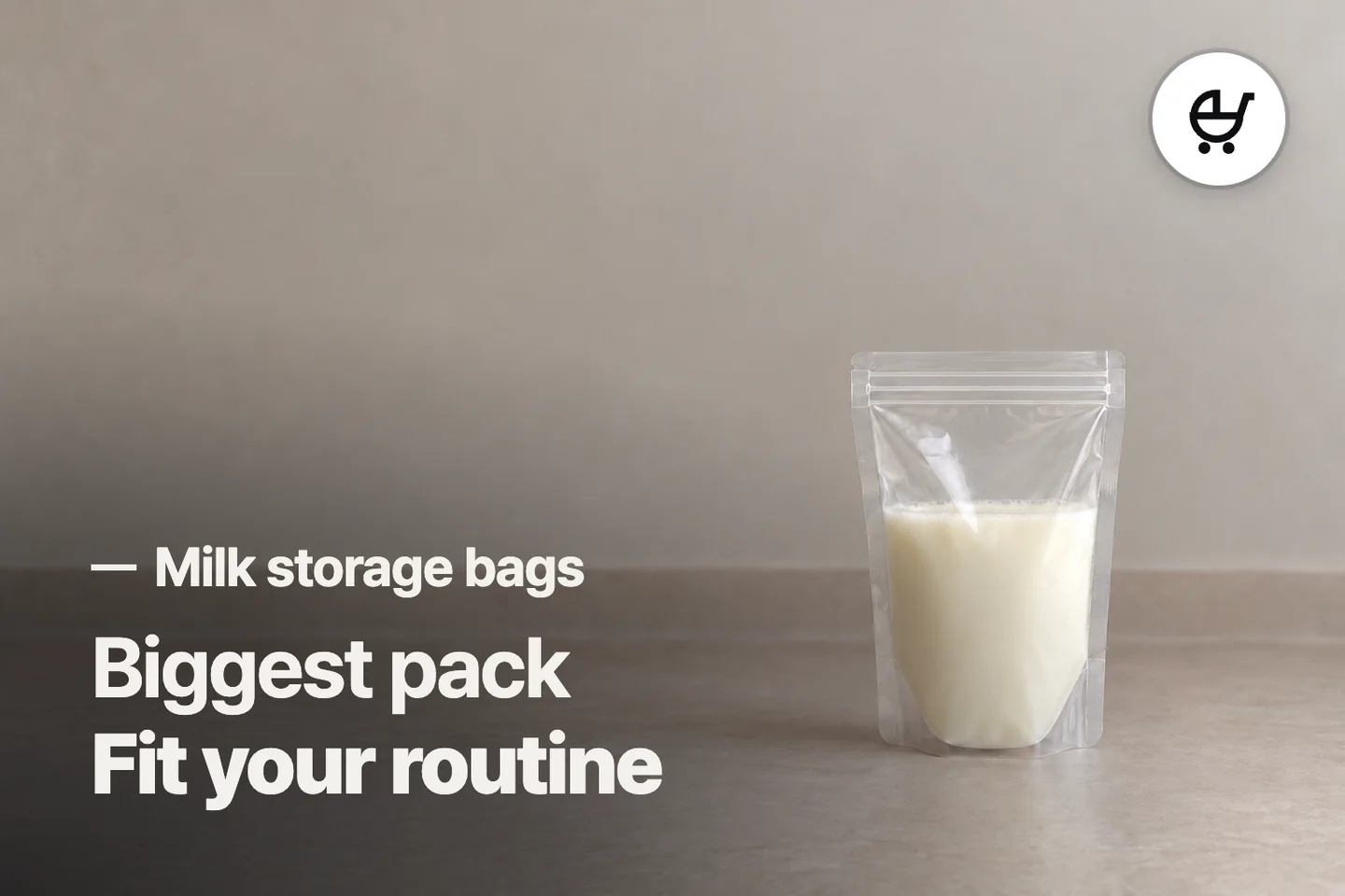 Biggest pack Fit your routine — Milk storage bags (photo is an AI-generated illustration)