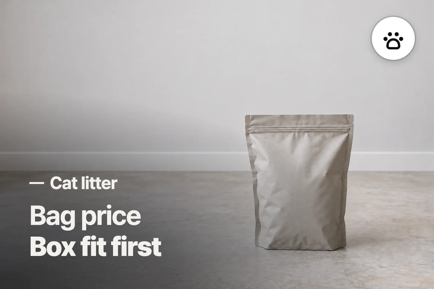 Bag price Box fit first — Cat litter (photo is an AI-generated illustration)