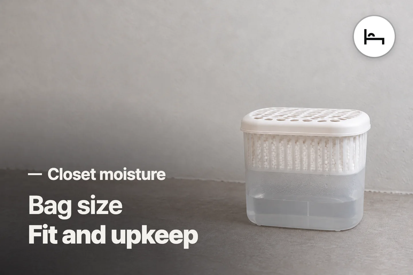 Bag size Fit and upkeep — Closet moisture (photo is an AI-generated illustration)