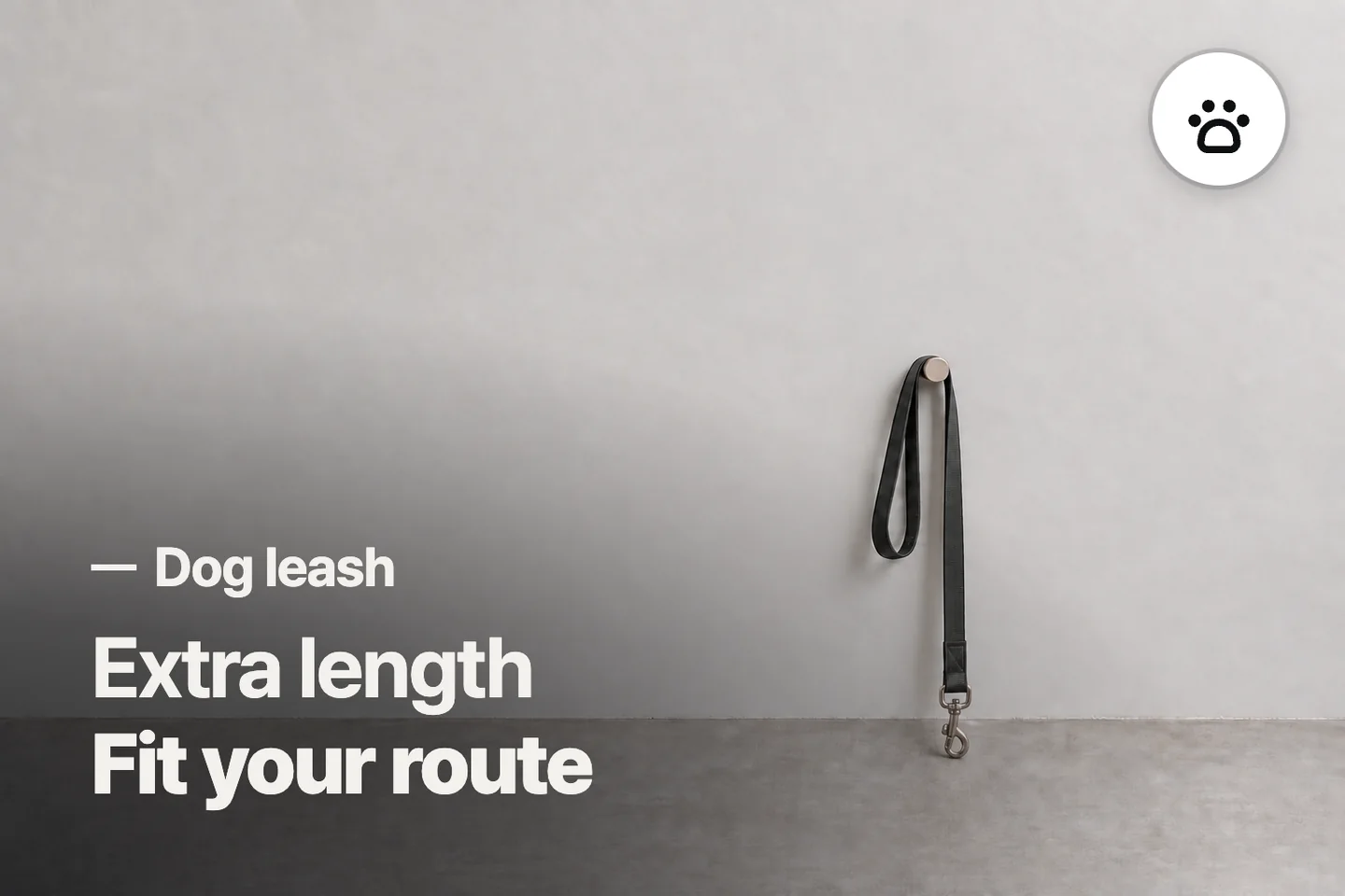 Extra length Fit your route — Dog leash (photo is an AI-generated illustration)