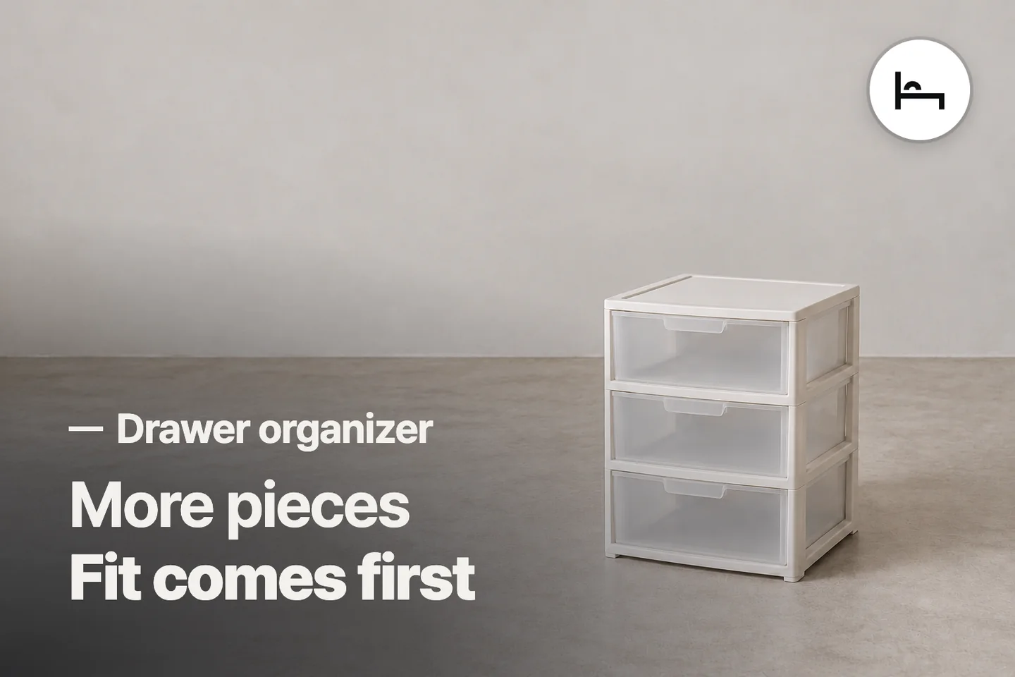 More pieces Fit comes first — Drawer organizer (photo is an AI-generated illustration)