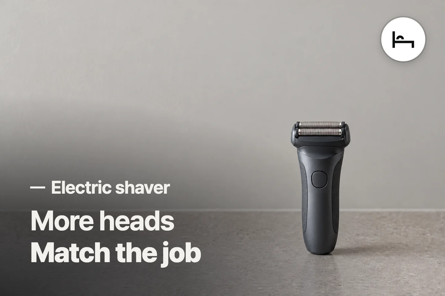 More heads Match the job — Electric shaver (photo is an AI-generated illustration)