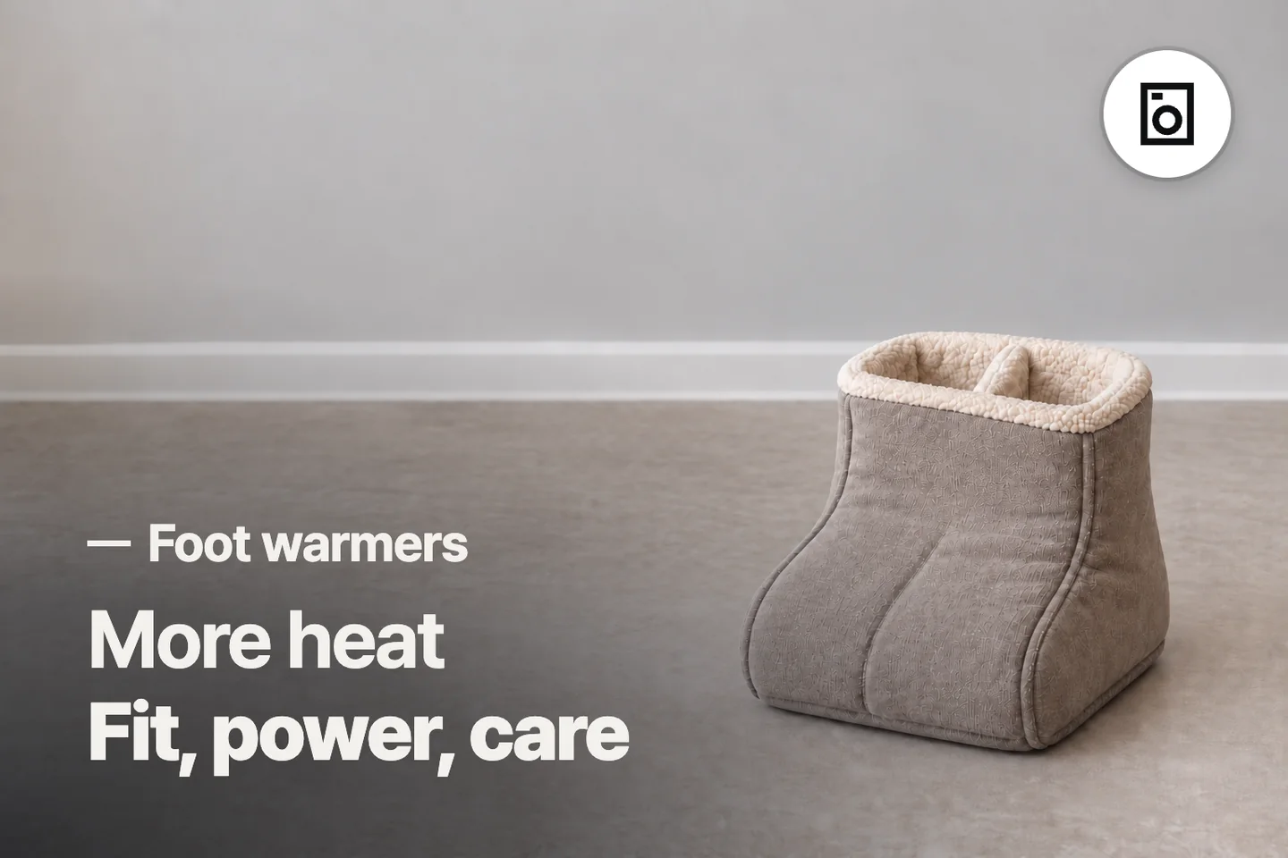 More heat Fit, power, care — Foot warmers (photo is an AI-generated illustration)