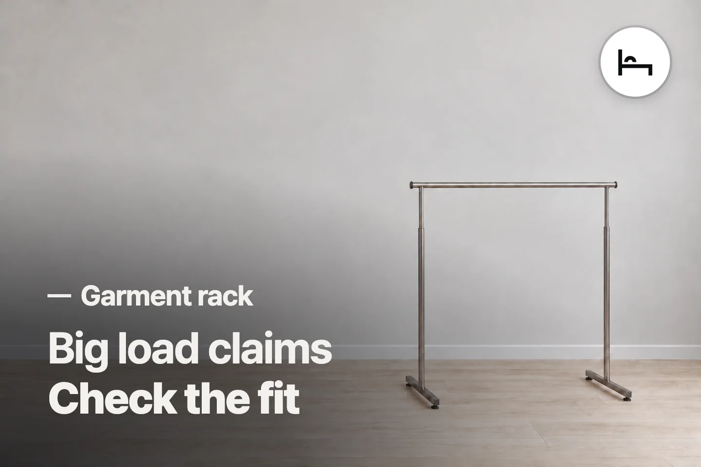 Big load claims Check the fit — Garment rack (photo is an AI-generated illustration)