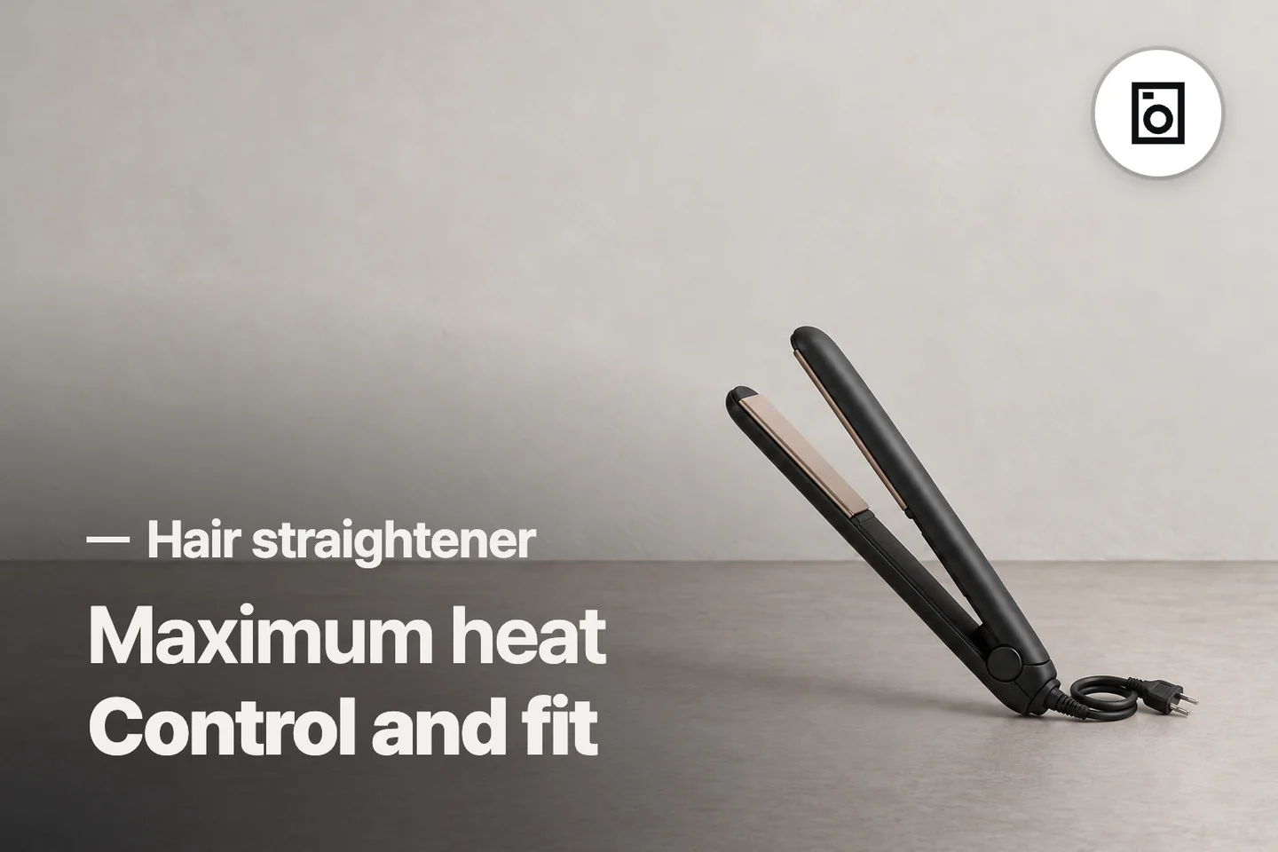 Maximum heat Control and fit — Hair straightener (photo is an AI-generated illustration)