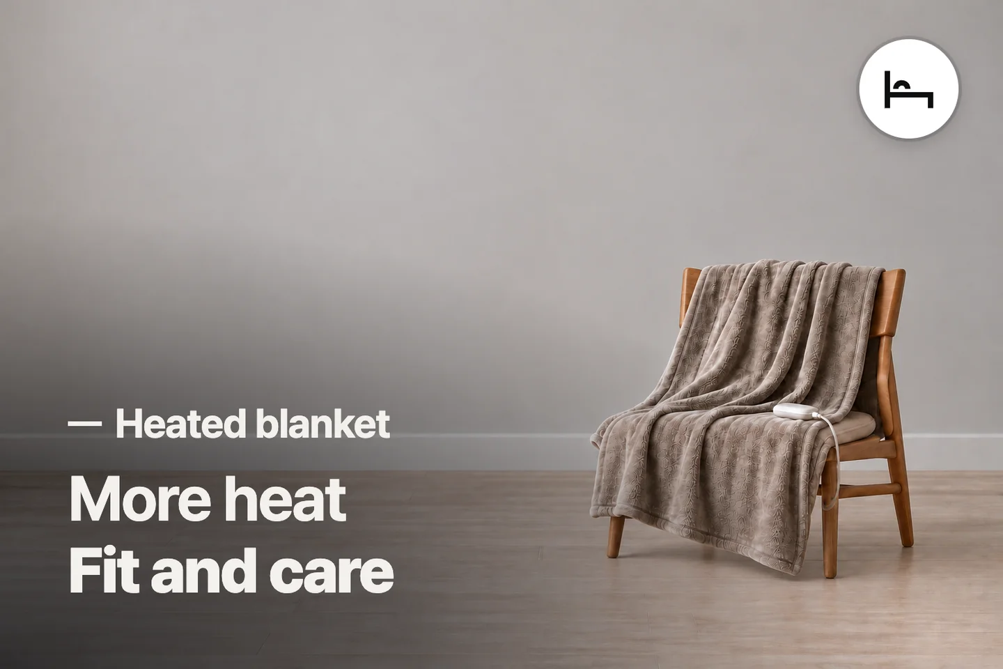 More heat Fit and care — Heated blanket (photo is an AI-generated illustration)