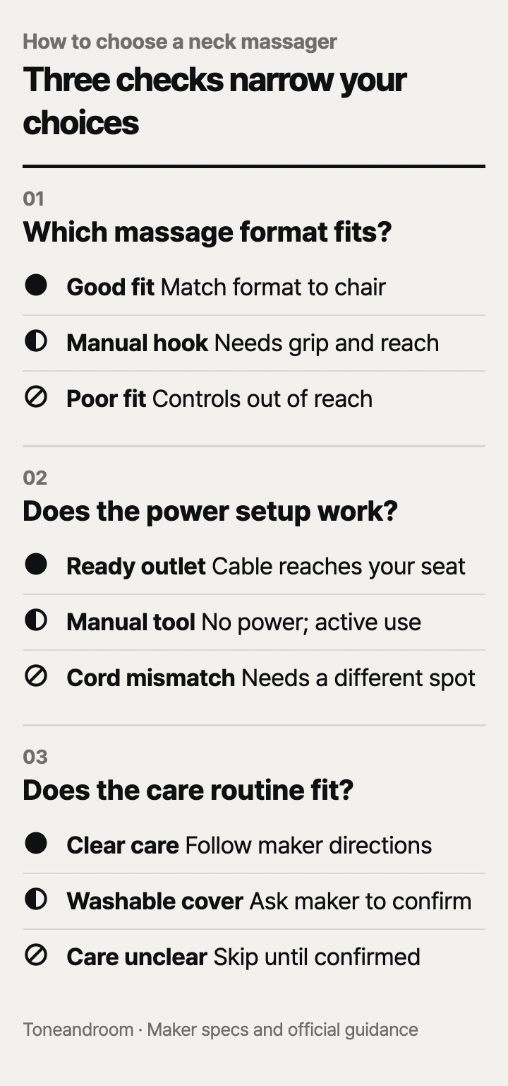 How to choose a neck massager: massage format, power setup, care routine