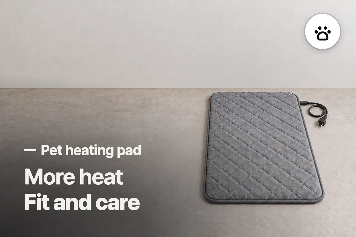 More heat Fit and care — Pet heating pad