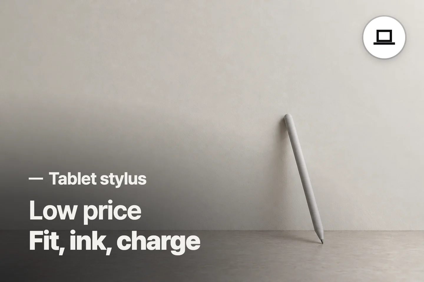 Low price Fit, ink, charge — Tablet stylus (photo is an AI-generated illustration)