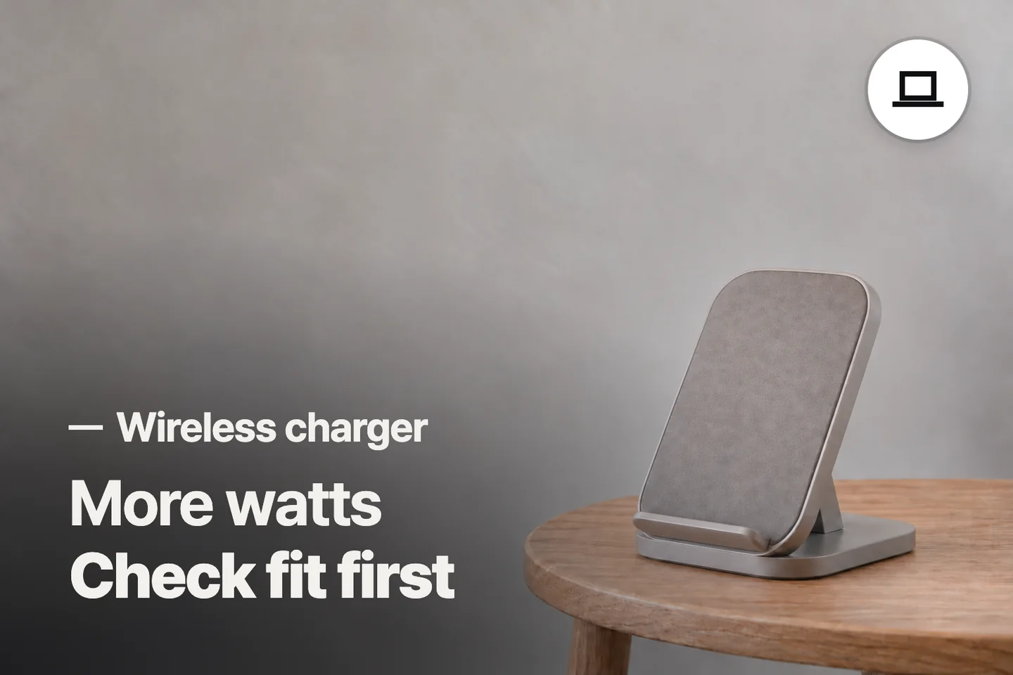 More watts Check fit first — Wireless charger (photo is an AI-generated illustration)