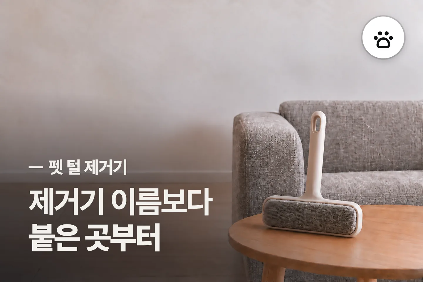 제거기 이름보다 붙은 곳부터 보세요 — 펫 털 제거기 썸네일 (사진은 AI로 만든 이해용 이미지)